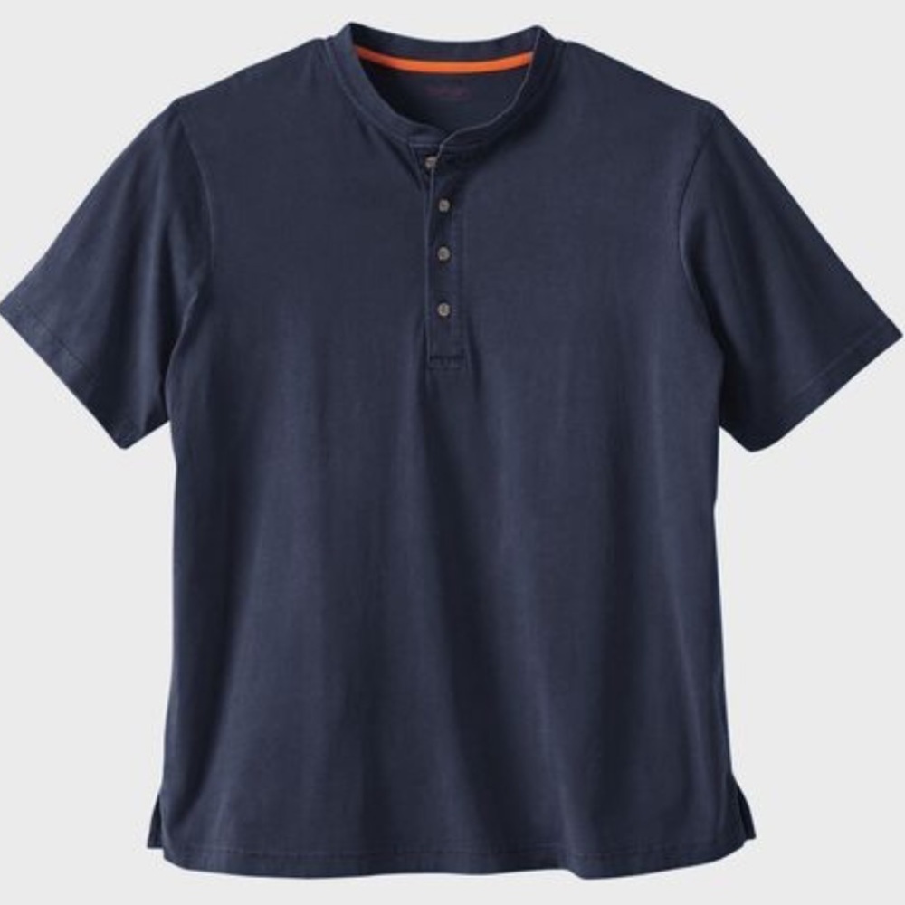 Boulder Creek Trading Company 4XT Navy Blue Henley Shirt